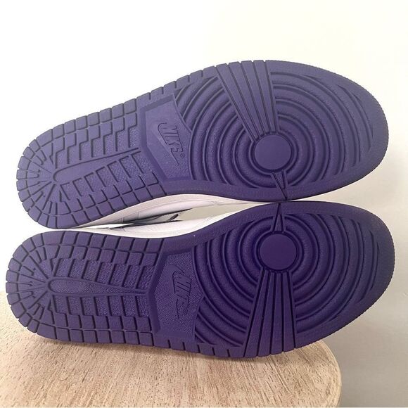 Nike Jordan 1 Purple High Top Leather Sneakers Size 11.5 - Picture 11 of 13